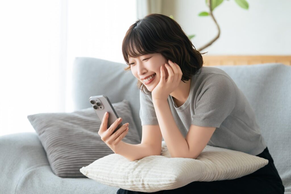 スマホだけのFXが向いている人をイメージした女性